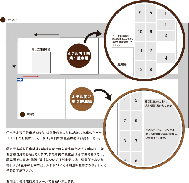 高知サンライズホテル駐車場